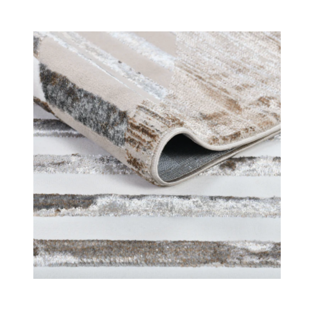 TAPETE MARRON A RAYAS Z429A