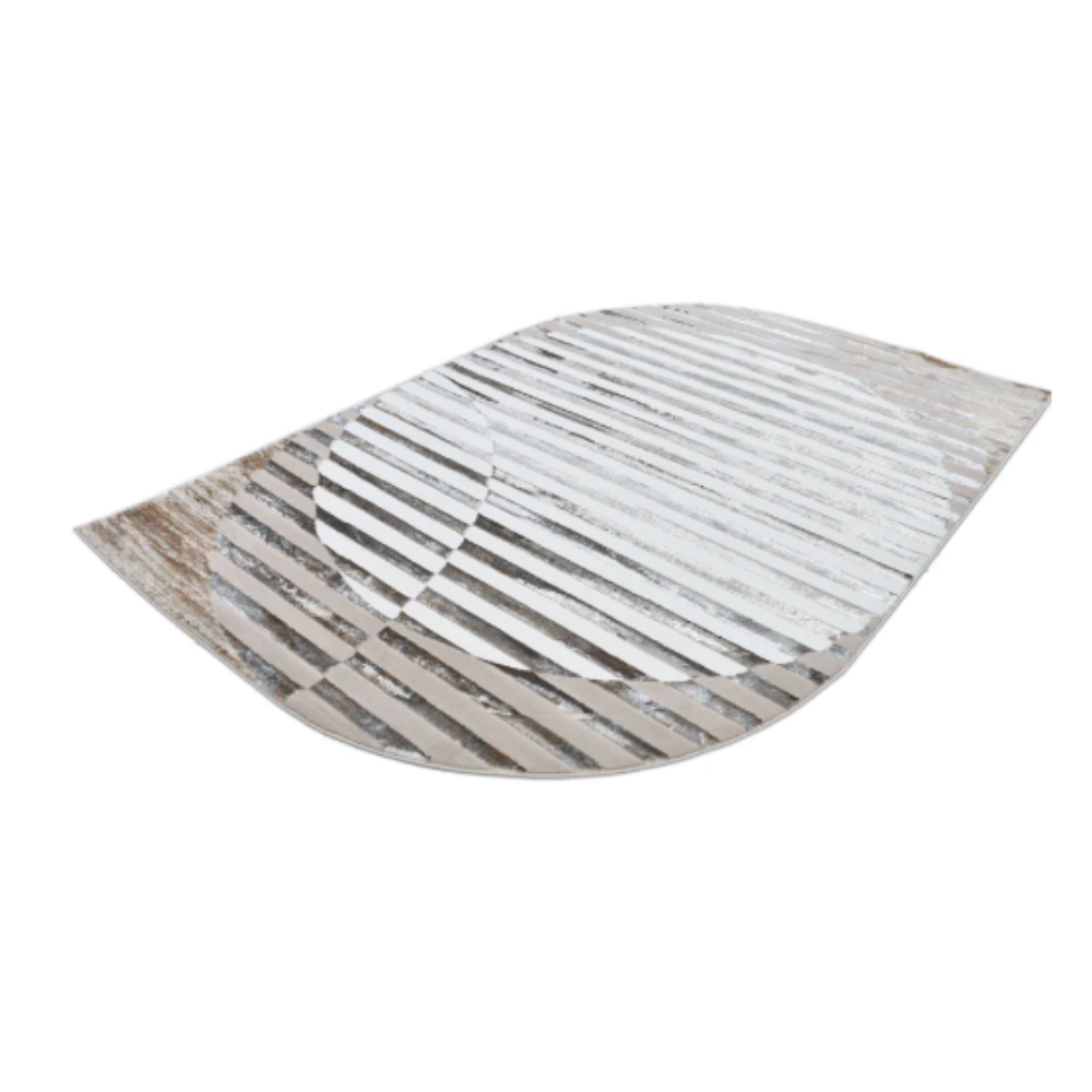 TAPETE MARRON A RAYAS Z429A