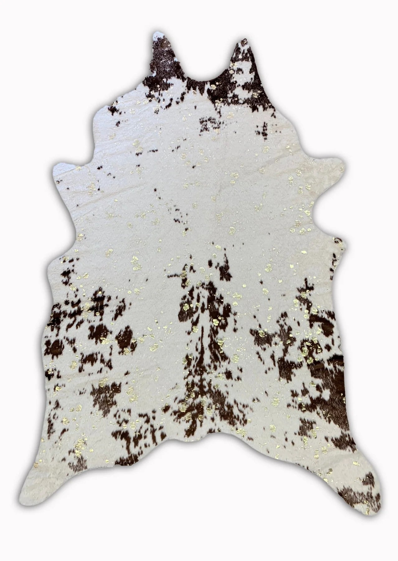 TAPETE BROWN PATCH HIDE METALLIC