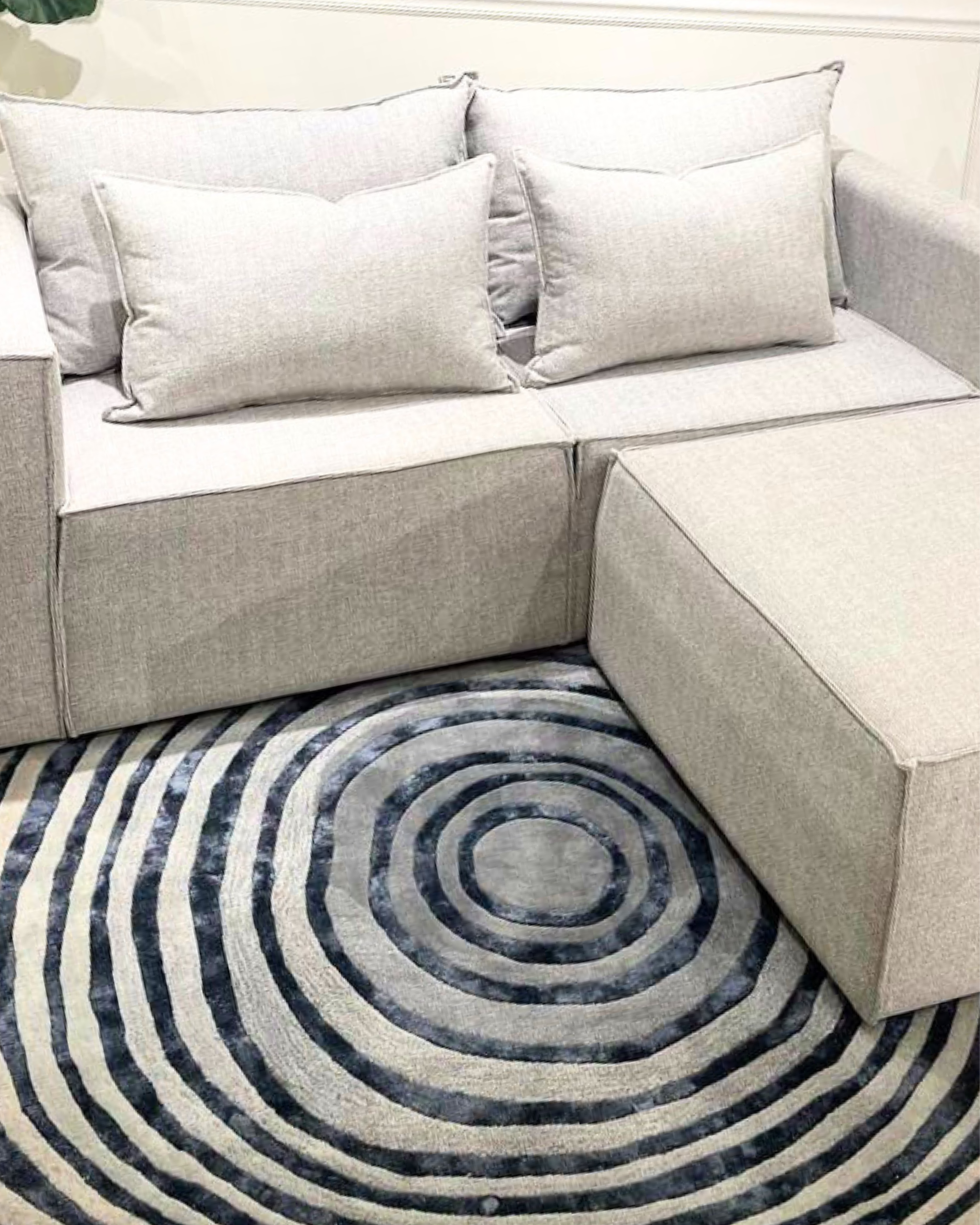 TAPETE HAND TUFTED CR-2403-27-B GREY BLUE