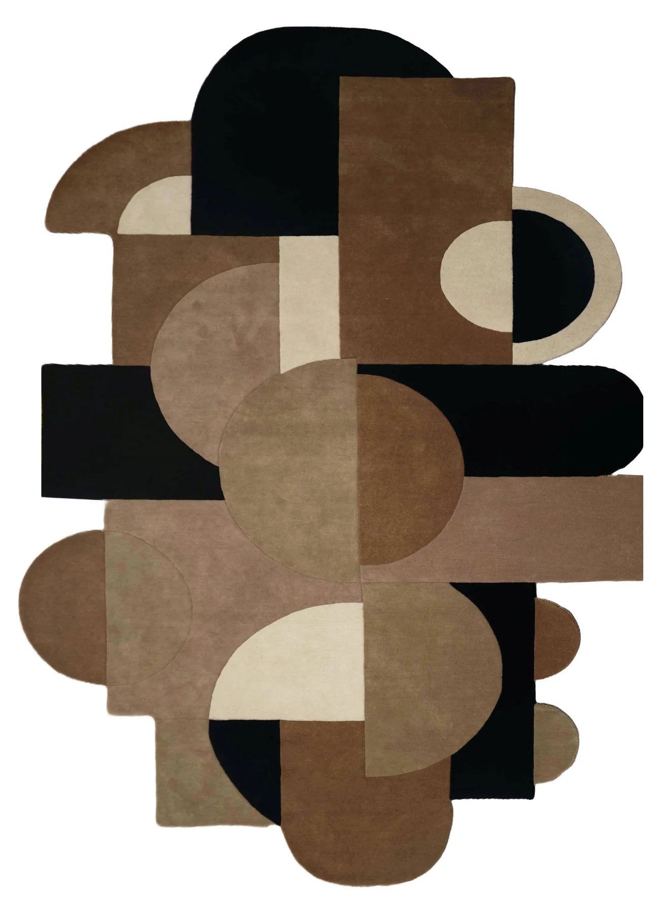 De nuestra colección Premium Hand Tufted: Esta pieza en tonos cafes, marrones y negros, con forma irregular es el tapete ideal. Cada tapete es una pieza&nbsp;artesanal única, hecha completamente a mano con materiales premium y un proceso que puede tomar hasta 3 meses, reflejando dedicación, detalle y exclusividad en cada fibra.

Características:

Hecho a mano.
Base de algodón.
70% lana de Nueva Zelanda, 30% viscosa.
Hecho en India.&nbsp;