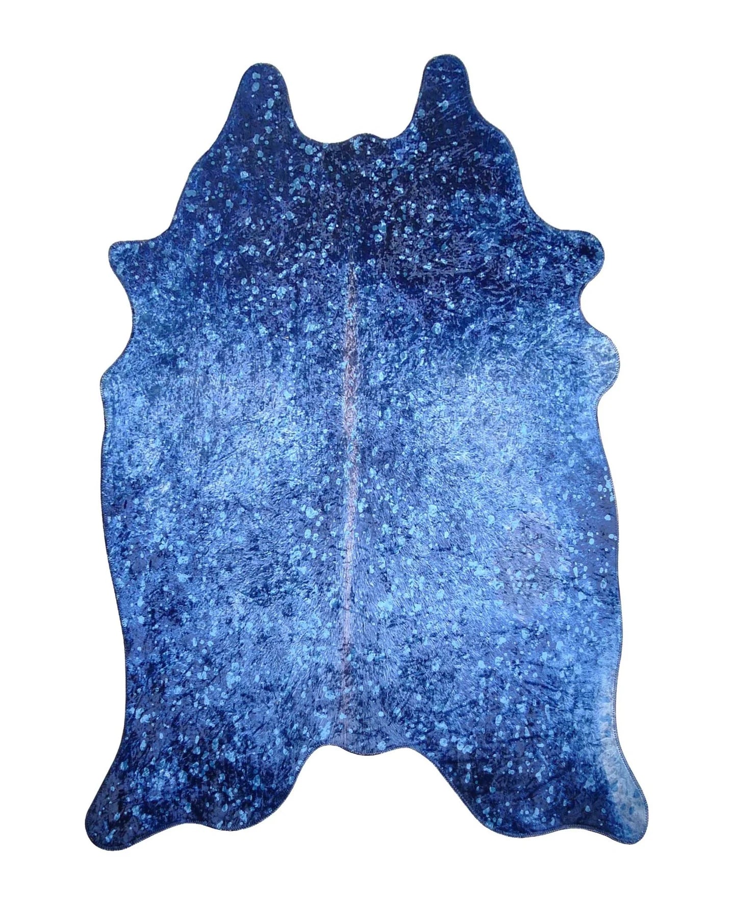 TAPETE METALLIC VEGAN FAUX HIDE BLUE