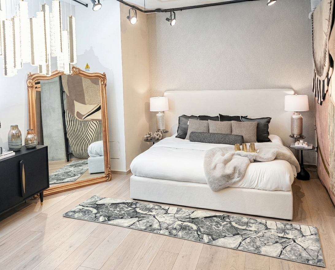 Suave al tacto y lo suficientemente acogedor, con un diseño geométrico de rombos y triángulos&nbsp;&nbsp;fácil de combinar con cualquier decoración interior del hogar, adaptable a su&nbsp;&nbsp;sala de estar, oficina, habitación de invitados u otro espacio de su hogar.&nbsp;


Este diseño ofrece un aspecto sofisticado y toda la comodidad, además de ser resistente a la decoloración. Disfrute de una agradable sensación al caminar y aporte estilo a sus muebles.

Características:

100% polipropileno
Respaldo su