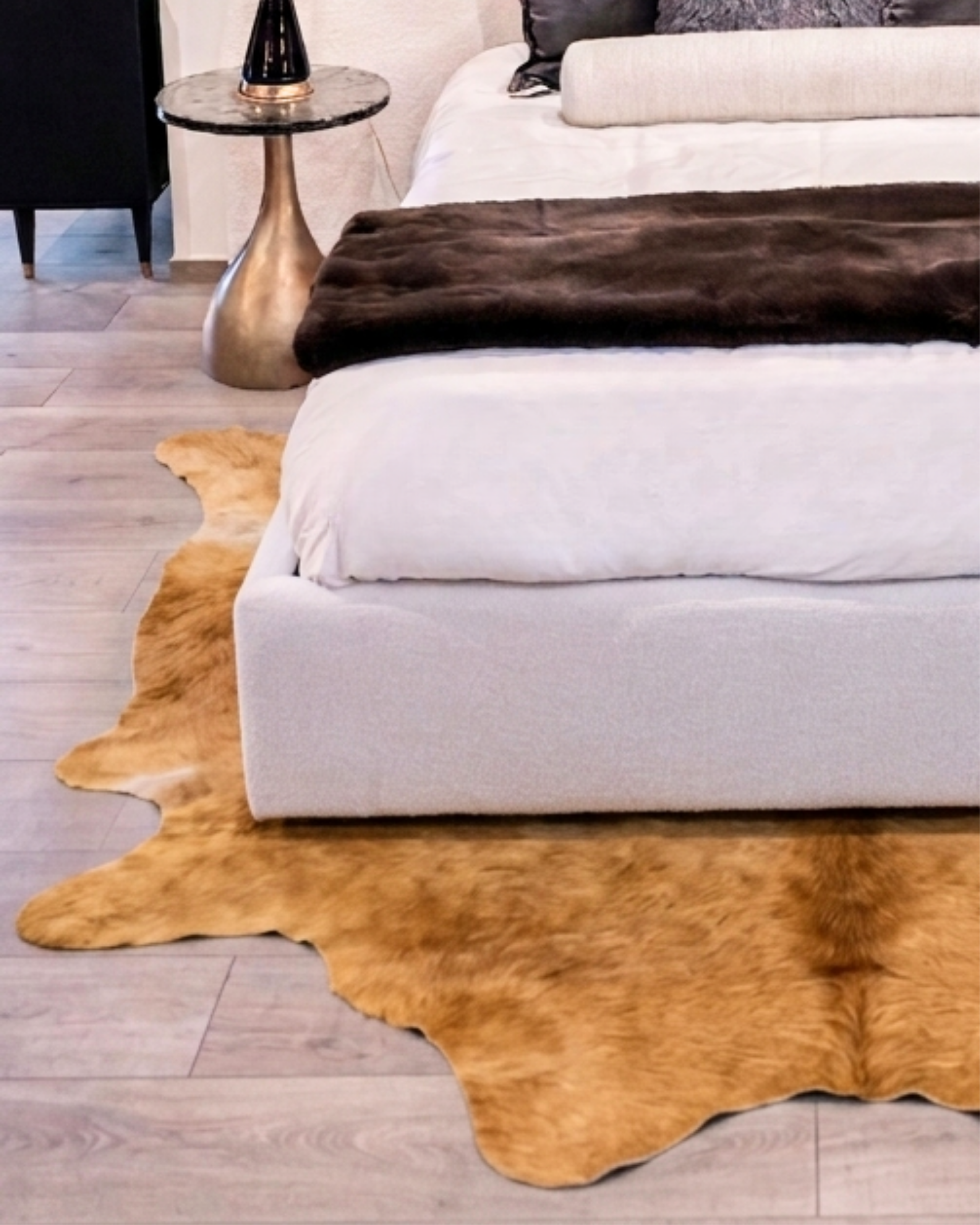 TAPETE CARAMEL REAL COWHIDE