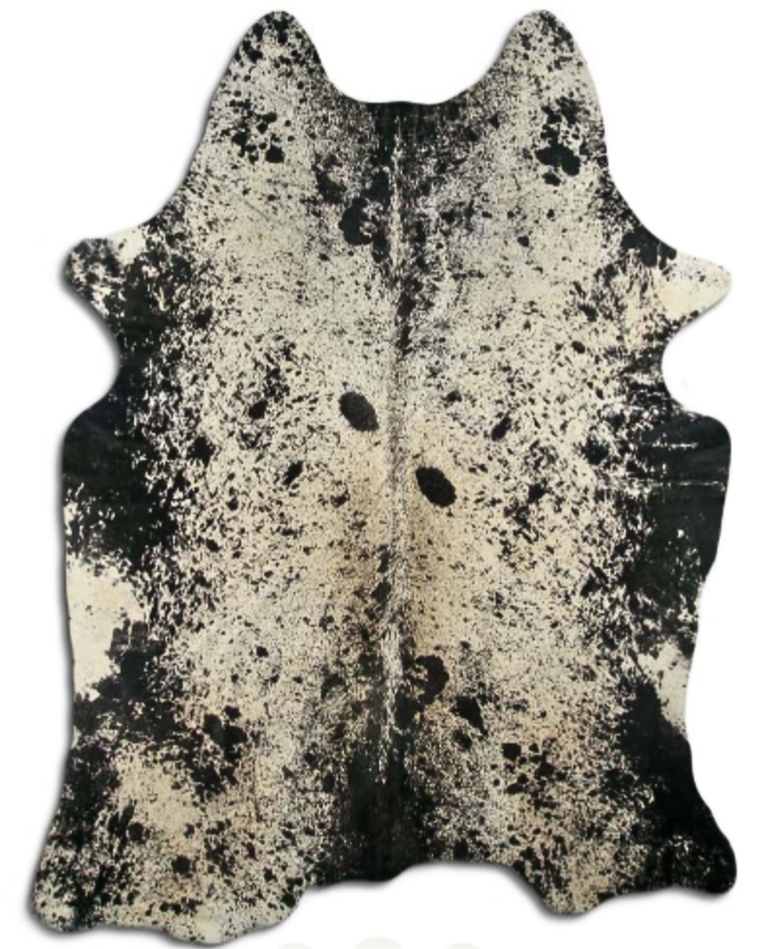 TAPETE - PRINTED SALT AND PEPPER REAL COWHIDE