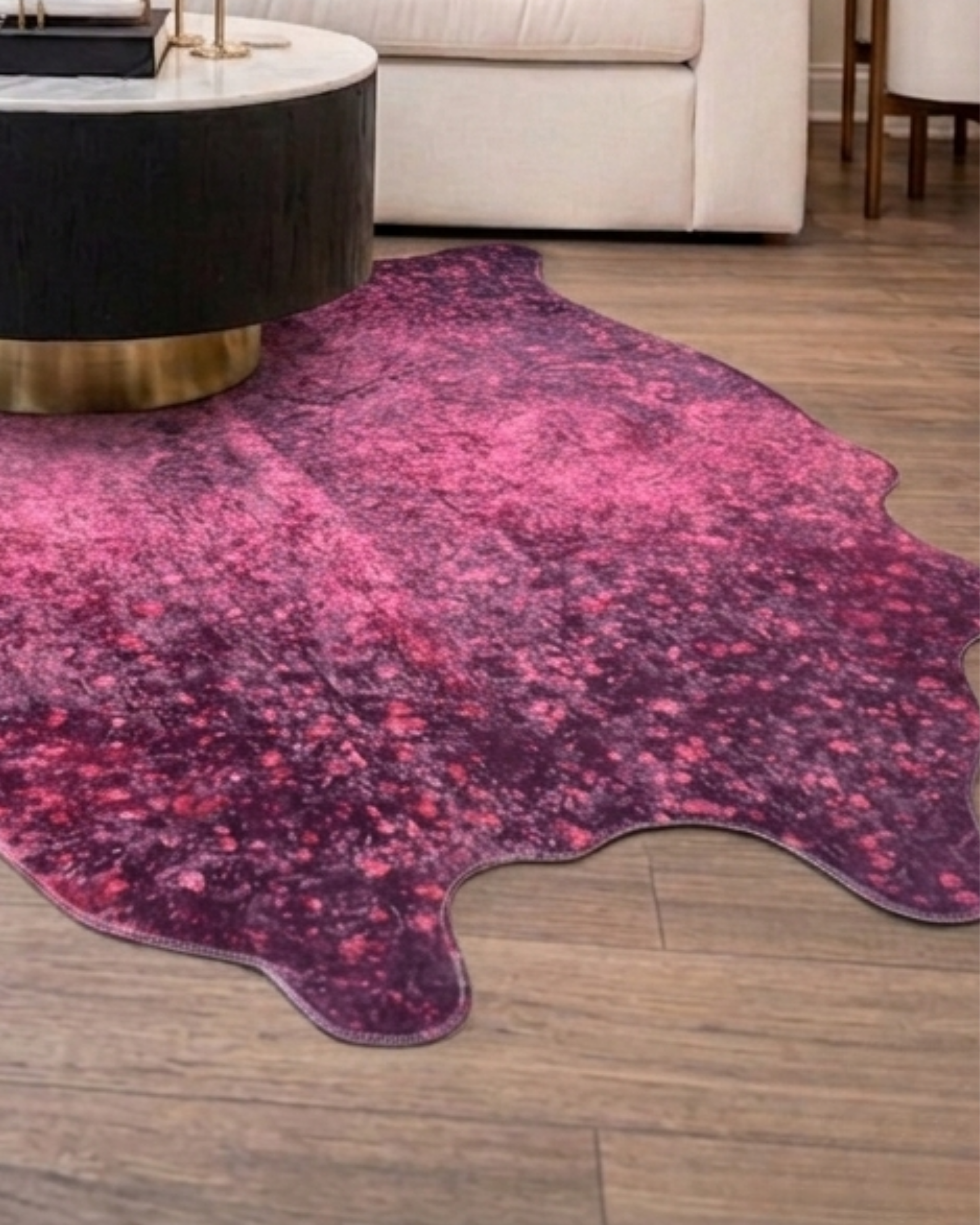 TAPETE METALLIC VEGAN FAUX HIDE RED