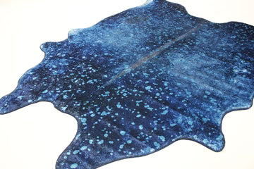 TAPETE METALLIC VEGAN FAUX HIDE BLUE