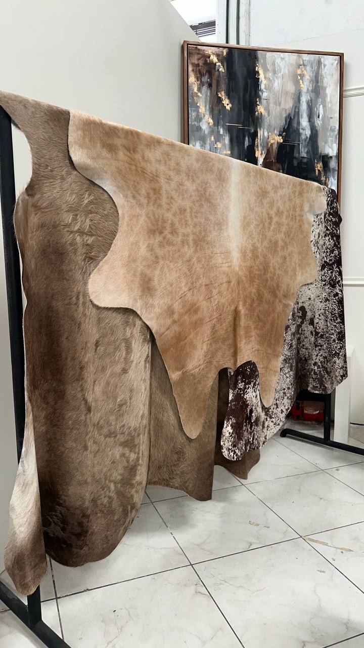 TAPETE CARAMEL REAL COWHIDE